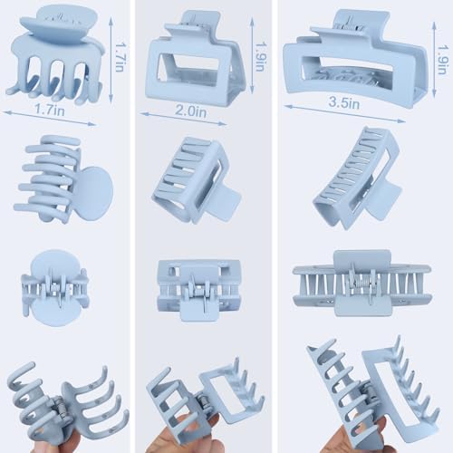 SMKSL 12 Pcs Hair Claw Clips for Women & Girls 3 Styles Hair Accessories - Image 4