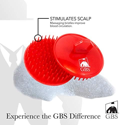 G.B.S Easy to Hold Hair Scalp Shampoo Brush Scrubber, 4 Black, 4 Red, Pack of 8 - Image 6