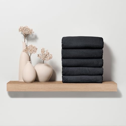Fromm Softees Plush Bleachproof Microfiber Hair Towels, 6-Pack, Dark Grey - Image 5