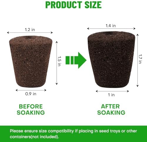 50 Pcs Seed Starter Plugs,Replacement Root Grow Sponges Plant Plugs,Great for Soil, Tray or Planting Pods, Promotes Herbs, Vegetables and Flowers Growth - Image 2