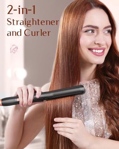 5 in 1 Wand Curling Iron-Kinked Curling Wand Set with Flat Iron Hair Straightener, 3 Barrels Hair Crimper, 3 Ceramic Curling Irons (0.35"-1.25"), 2 Temps Fast Heat Hair Waver Curler, Rose Gold - Image 5