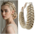 Synthetic Hair Braided Headband Classic Wide Strands Wedding Disorderly Fluffy Braids Wig Band Women Beauty Accessory by TOECWEGR