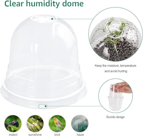 Bluepro Clear Nursery Pots with Humidity Domes, 4 Inch, 30-Pack - Image 3