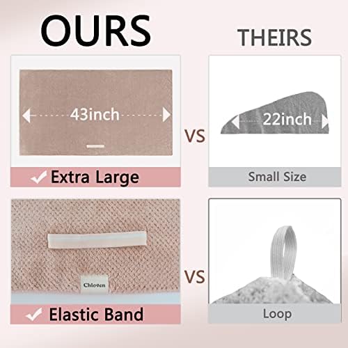 Chloven Jumbo Large Microfiber Hair Towel Wrap for Women Thick Hair - Image 4