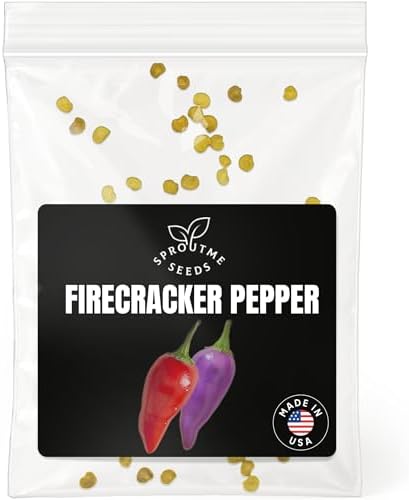 SproutMe Firecracker Pepper 50 Seeds for Planting, Non-GMO Heirloom by SproutMeSeeds