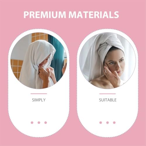 2pcs Microfiber Hair Drying Cap, Cute Pink Towel Wrap after Swimming - Image 3