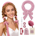 obeoby Heatless Curls Overnight Set, No Heat Hair Curlers To Sleep In, Pink by obeobyhairaccessories