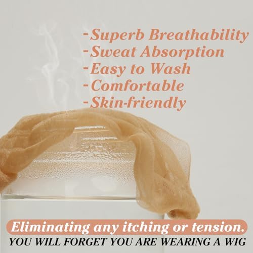BEEOS Skinlike HD Wig Cap, 4 Pieces Invisible and Sheer Breathable Ultra-thin Stretchy Stocking Caps for Lace Front Wigs - Image 4