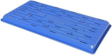 SUNPACK 10" x 20" Heavy Duty Shallow Plastic Seed Starting Tray, Blue, 1" - Lined with Drainage Holes for Excess Water and Aeration, Ideal for Greenhouses or Indoor Gardening - Image 3