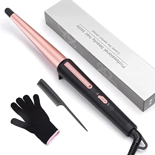 JAETON Hair Curling Iron Wand 0.5-1",210℃ for Classic Curls&Natural Waves by JAETON