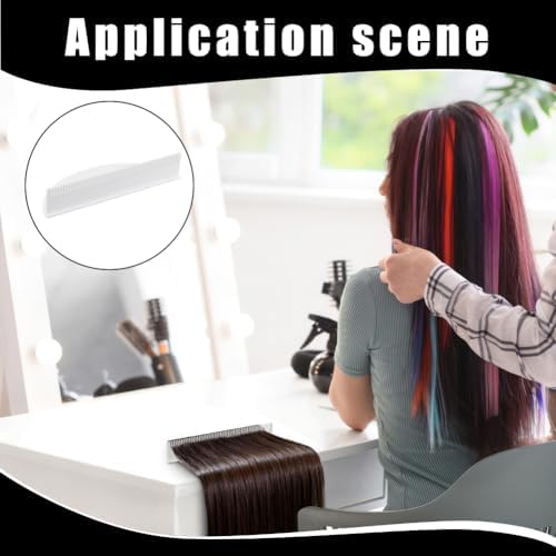 NBEADS 2 Sets Hair Extension Holder, Acrylic Hair Extensions Stand Organizer Hair Hanger Tool for Washing, Coloring, Styling, Blow-Drying of Weft, Clip-In, White, 9.8x3.5x2 Inch - Image 5