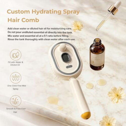 Electric Spray Air Cushion Massage Comb, Steam Brush for Hair - Image 3