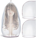 Hillban 3 Pcs Wig Storage Bags Nylon Mesh Wig Case with Hang Loop by Hillban