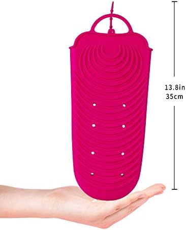 ZAXOP Silicone Heat Resistant Holder Mat Pouch for Flat Iron,Curling Iron,Hot Hair Tools(Hotpink) - Image 5