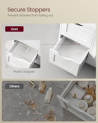 VASAGLE Floor Storage Cabinet, Farmhouse, 4 Drawers and 1 Door,32.3" H - Image 6
