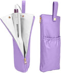Hot Tools Travel Bag with Heat Resistant Mat, 2-in-1 Hair Tools Organizer Bag for Curling Iron, Flat Iron, Portable Holder & Mat with Cord Pocket for Home Travel(Purple) by Ctrlopt