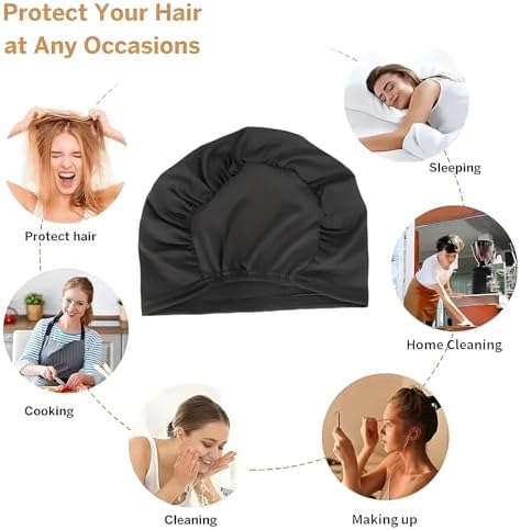 Cmonie 9-12 Pcs Solid Women Chemo Hat Stretchy Turban Beanie - Image 7