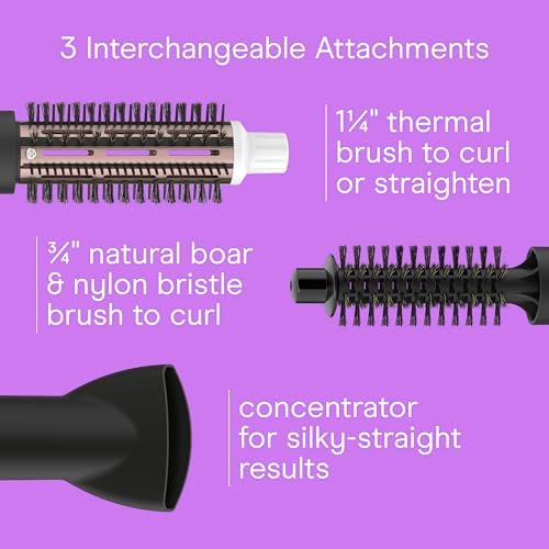 Conair Hot Air Brush, Double Ceramic, 3-in-1, Interchangeable - Image 3