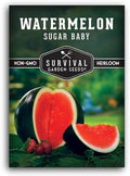 Sugar Baby Watermelon Seeds for Planting - 1 Pack by SurvivalGardenSeeds