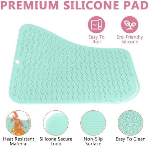 Larger Size Silicone Heat Resistant Mat for Hair Tools(12" x 9") - Image 4