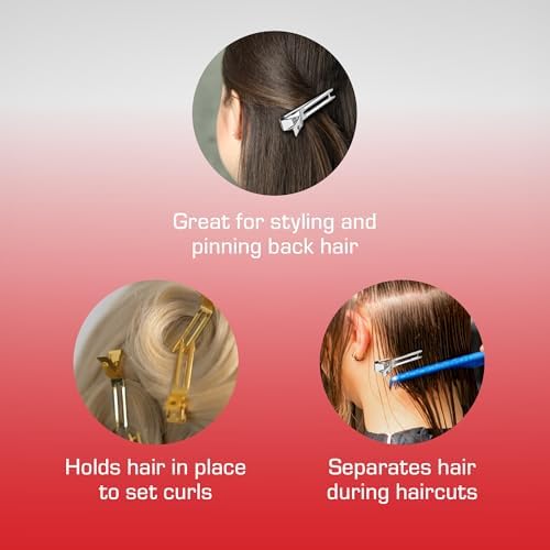 Red by Kiss 3000 Ceramic Tourmaline Professional Hood Dryer + 80pcs Slide-in Hair Clips + Foaming Mousse with Jamaican Black Castor Oil, Complete Hair Styling & Curl Setting Kit for Home & Salon - Image 3