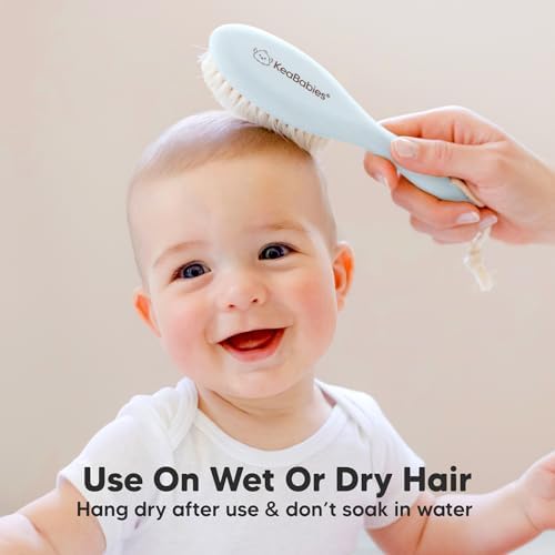 Wooden Baby Hair Brush for Toddler, Infant Cradle Cap (Frost, Regular) - Image 6