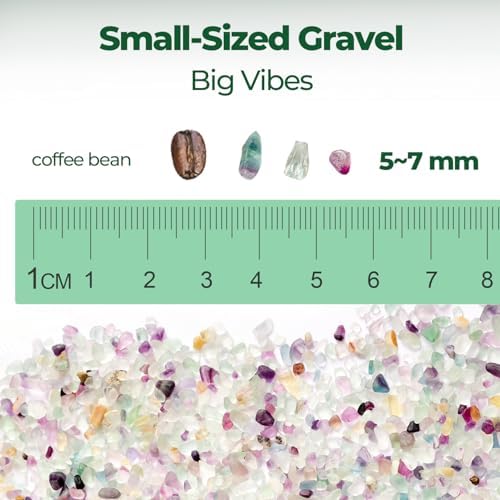 T4U Crystal Rocks for Aquarium, Fluorite Chips Pebbles for Plants 2 lb - Image 3