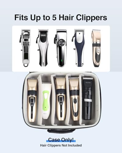 Luxtude Large Barber Case, Barber Bags for Clippers and Supplies, Large Hair Clipper Case for Travel, Clipper and Trimmer Cases, Barbers Accessories for Wahl 5Star/Hatteker/Oneisal/Andis Grooming - Image 3