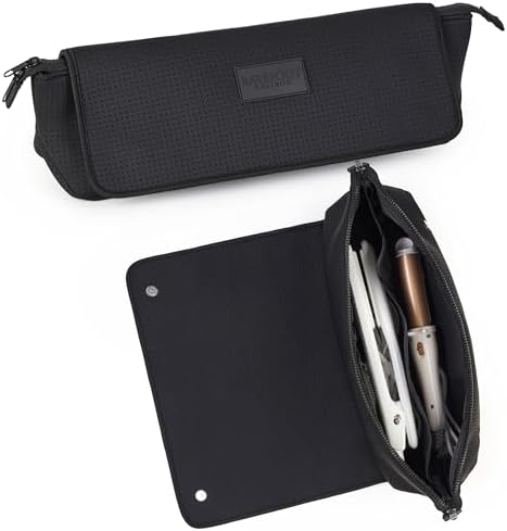 BAREFOOT CARIBOU Hair Tools Travel Bag and Heat Resistant Mat (Mesh Black) by BAREFOOTCARIBOU