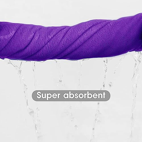 JML Microfiber Bath Towels, 2 Pack, 30" x 60", Violet - Image 4