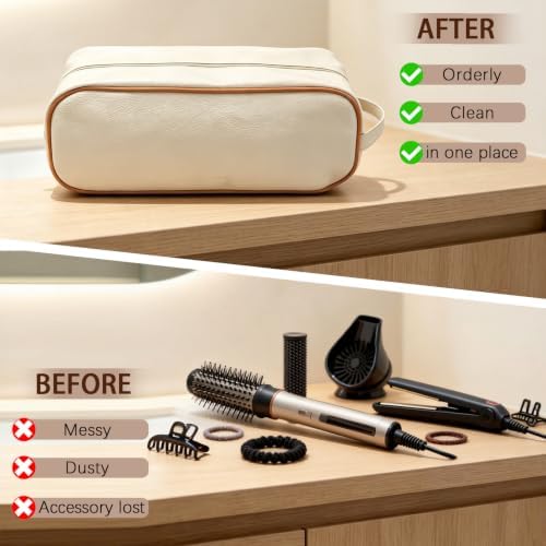 Hair Tools Travel Bag 5-Piece Set, Beige - Image 2