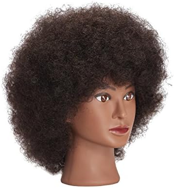 10 inch 100% Afro Human Hair Mannequin Head for Hairdresser - Image 2