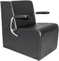Chromium PureSana Vinyl Salon Dryer Chair - Black - 32.7 x 24.2 x 31.9 in by OurBrand