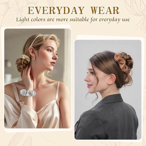 OCATO Silk Satin Scrunchies Hair Scrunchies for Women Girls Birthday Gifts - Image 5