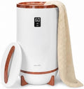 SereneLife Towel Warmer Bucket Style – Portable Blanket Heater with Fragrant Disc Holder, LED Display and Adjustable Timer, Holds 2 Large Towels, Auto Shut-Off, Bathroom Towel Warmer (Cherry) by SereneLife