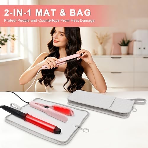 2-in-1 Heat Resistant Mat & Storage Bag for Hair Tools - Image 2