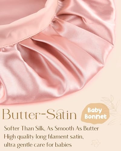 YANIBEST 2 PCS Soft Satin Bonnet, Overnight Protection, Kids Toddler Baby - Image 2