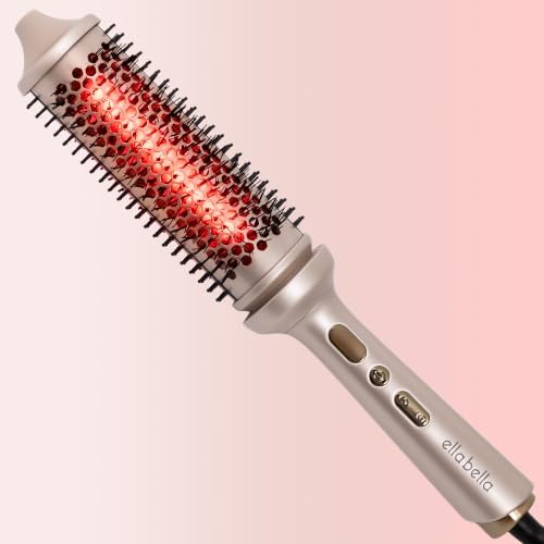 ELLA BELLA® Heated Round Thermal Styling Brush with Infrared, 1.5" Barrel by ellabella