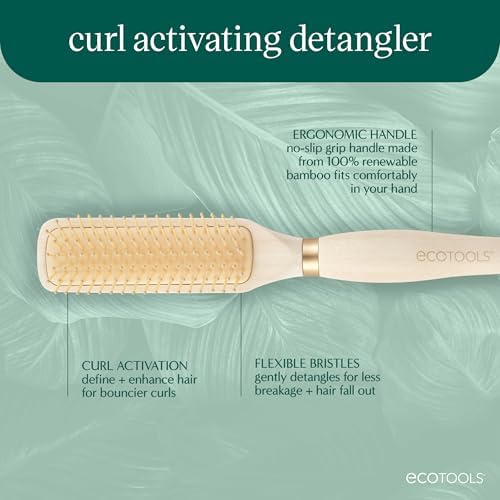 EcoTools Curl Activating Detangler Hairbrush for Curly & Wavy Hair - Image 2