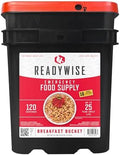READYWISE Emergency Food Survival Supply Breakfast Bucket, 120 Servings by ReadyWise