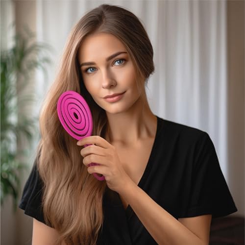 Ninabella Detangler Brush - No Tangle Hair Brush for Women, Fine, Thick and Long Hair - Hairbrush for Wet and Dry Hair, Gentle on the Scalp - Neon Pink - Image 7