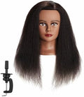 16"-18"100% Real Hair Mannequin Head Training Head Manikin Cosmetology Doll by HAIRGINKGO