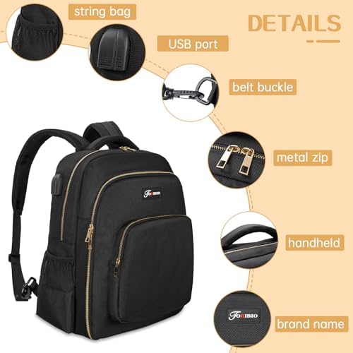 TORIBIO Barber Supplies Bag Backpack for Men, Clipper Tool Bookbag - Image 5