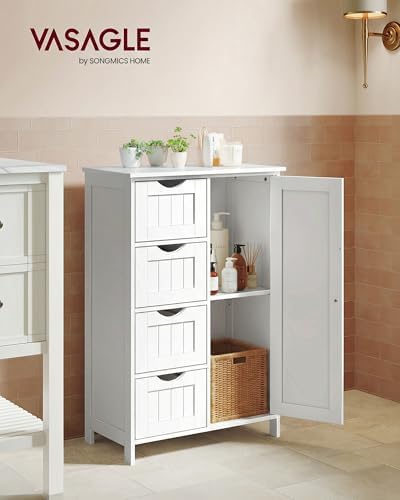 VASAGLE Floor Storage Cabinet, Farmhouse, 4 Drawers and 1 Door,32.3" H - Image 2