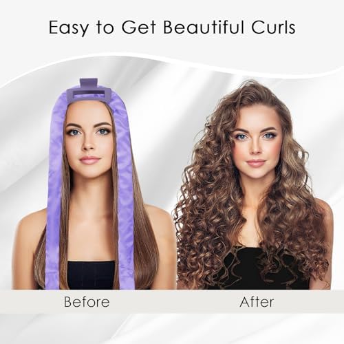 weiwei Satin Heatless Curlers Hair Curler, No Heat Curls Overnight Hair Curlers to Sleep In Overnight Curls Headband, 70" Hair Curlers No Heat, 9 Pcs Satin Heatless Curling Set for Women Long Hair - Image 3