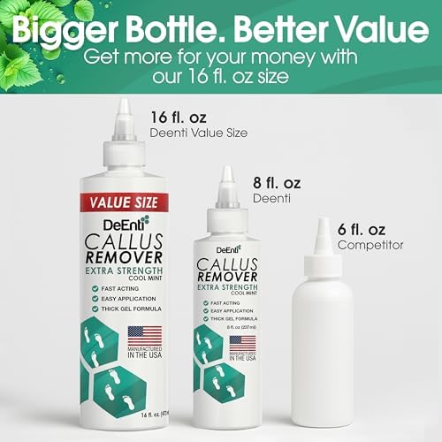 DeEnti Foot Callus Remover Gel, Dead Skin Remover for Feet, 16oz Cool Mint - Image 2