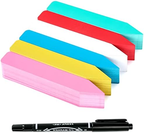Plant Labels 300Pcs 4" Plastic Name Tags for Seedlings (Mix-Color) by TDHDIKE