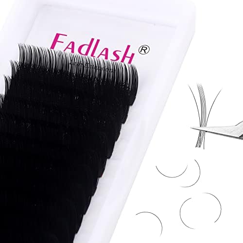 Lash Extensions Regular Volume Lash Mixed Tray 0.03 D Curl 9-17mm Premium Mink Silk Volume Eyelash Extensions Soft Matte Black Salon Use.(0.03-D, 9-17mm Mix) by FADLASH