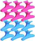 Ondder Blue Hot Pink Butterfly Hair Claw Clips for Styling, Sectioning, Makeup, Pro Hair Clamp Clips for Women, Girls by Ondder