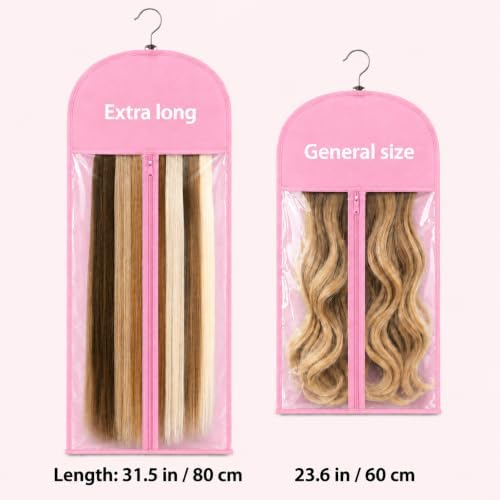 Hair Extension Holder - Wig Storage Bags with Hanger for Hair Extension Storage - Image 6